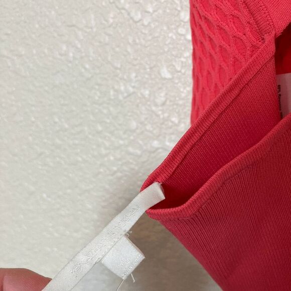 Jonathan Simkhai Hex Fence Pink Sleeveless Knit Crop Top Women's Size XS - Picture 5 of 10